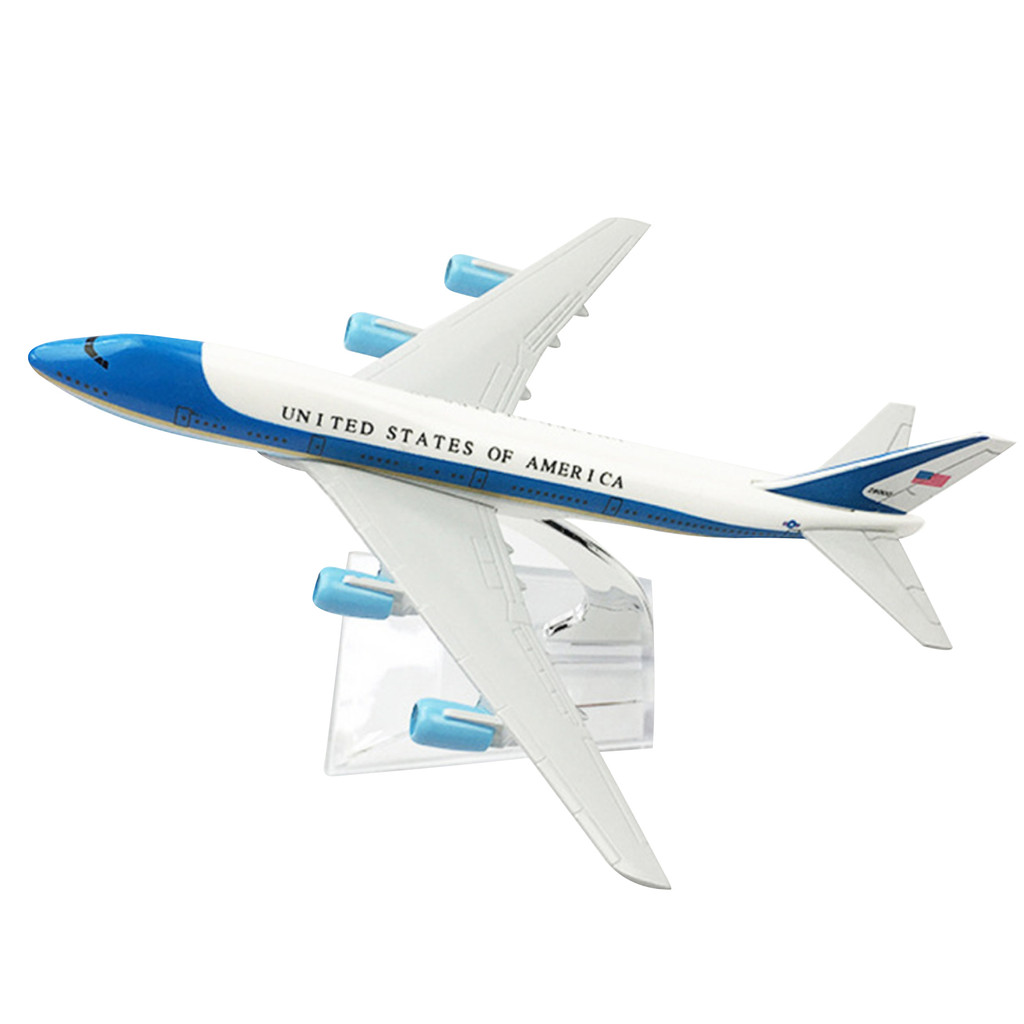 16CM Plane Model For Boeing 747 Alloy Metal Toys and Hobbies Diecast Airplanes Building Kit with Whe