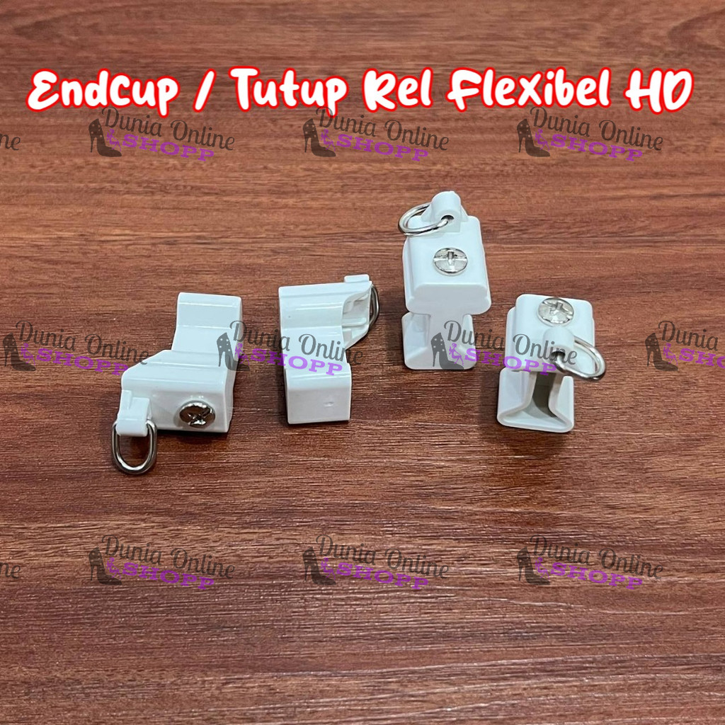 (1pcs) Tutup Rel Flexibel/Tutup Rel Lengkung Elastis/EndCup Rel Lengkung Elastis/Tutup Rel Gorden Le