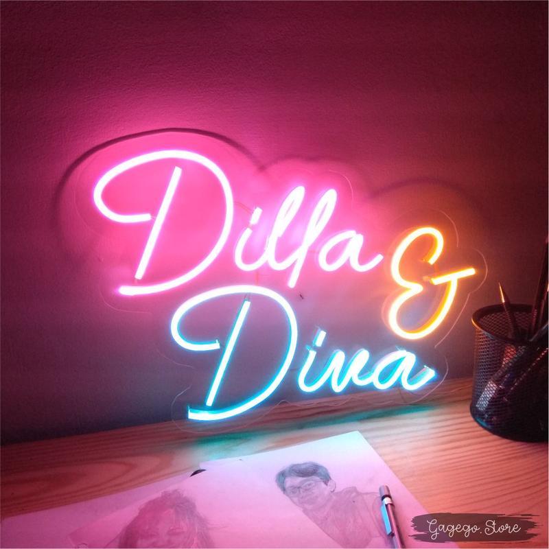 Custom Lampu Nama Neon Flex Lampu Custom Nama Neon Sign Custom Nama Lampu Neon Aesthetic Lampu Akril