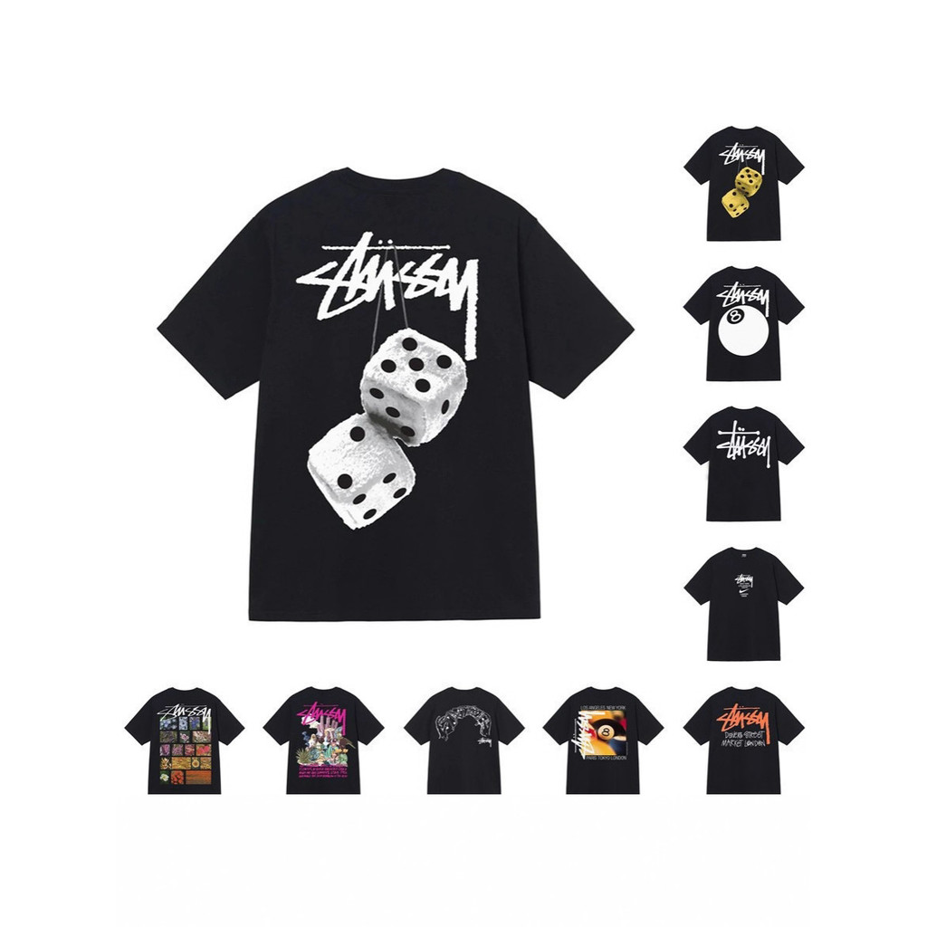 2025Summer New stussy Couple T American Style Stussy Street Fashion Shirt3d Digital Printing Men Wom