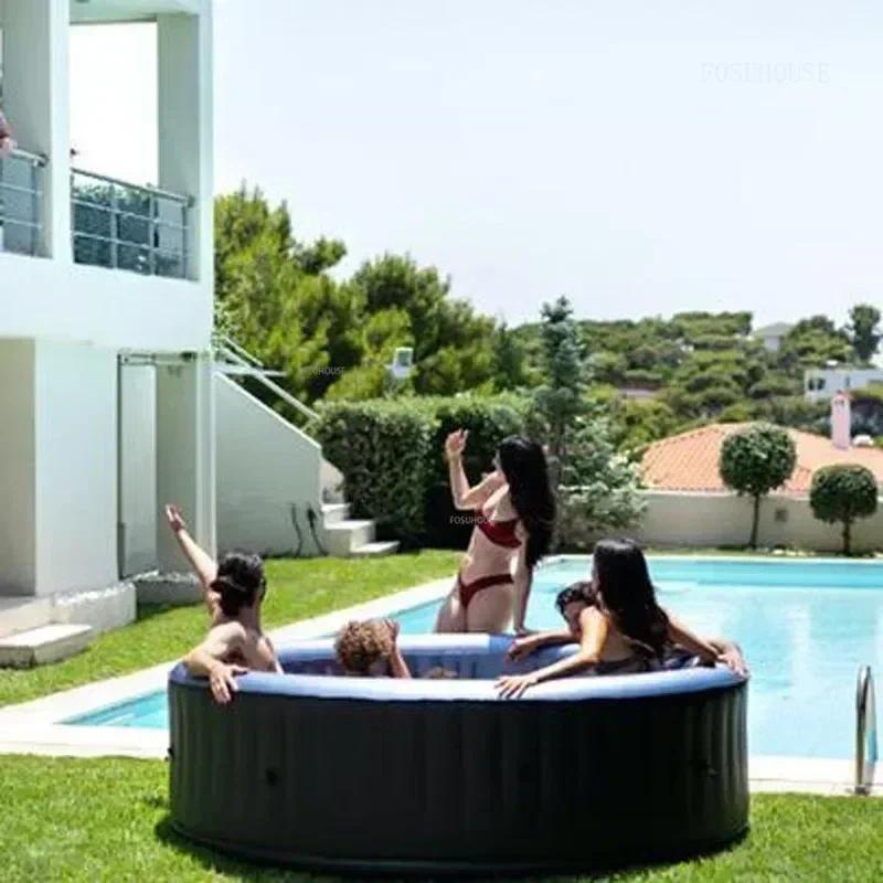 Aldult Outdoor Product Portable Folding Jacuzzi Household Inflatable Bathtub Heated Bathtub Sauna Ba