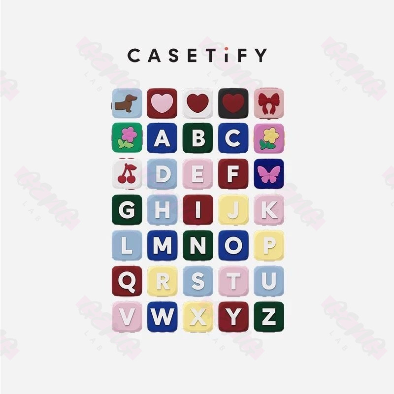 New CASETiFY X Takashi Murakami MRDOB Phone Charm Beaded Lanyard Silicone 26 Alphabet English Letter