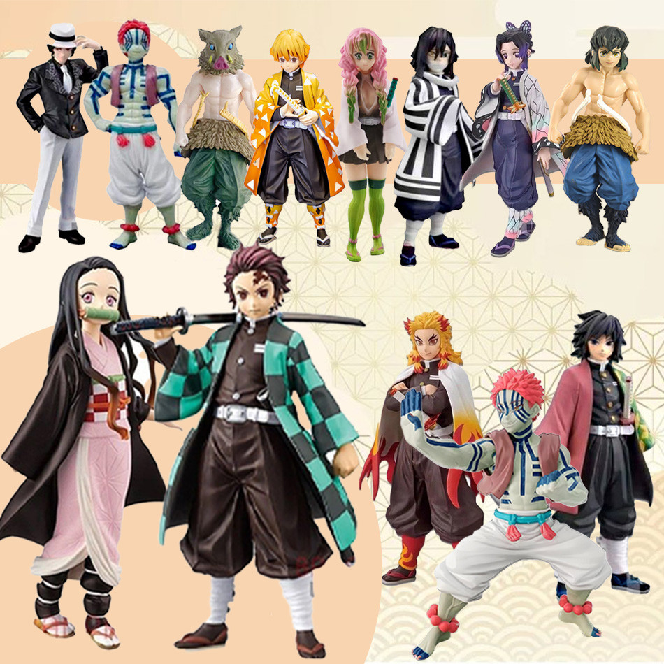 Hot Anime Demon Slayer Kimetsu no Yaiba Figure Kamado Tanjirou Action Figure Agatsuma Zenitsu Nezuko