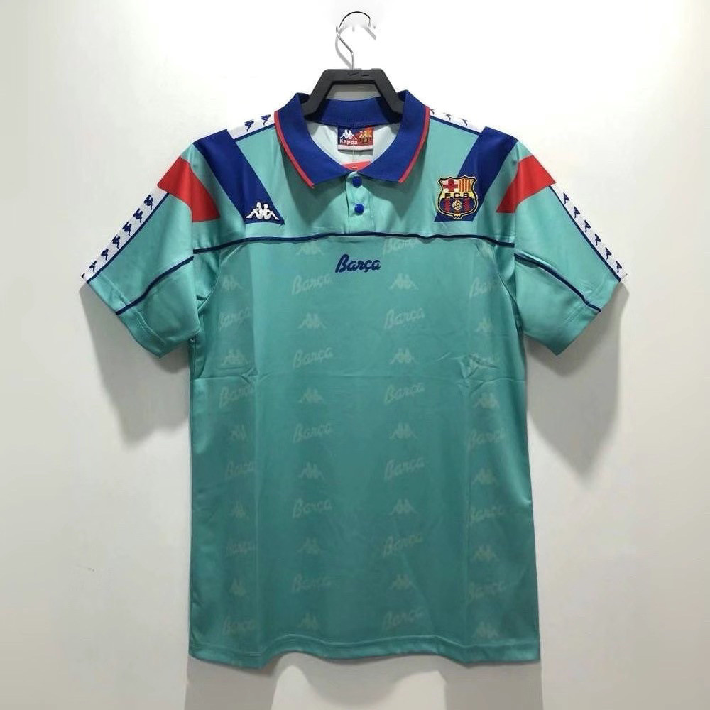 Jersey Khusus Olahraga Barcelona Kaus Seragam Sepak Bola Peringatan Klasik Retro 92/95