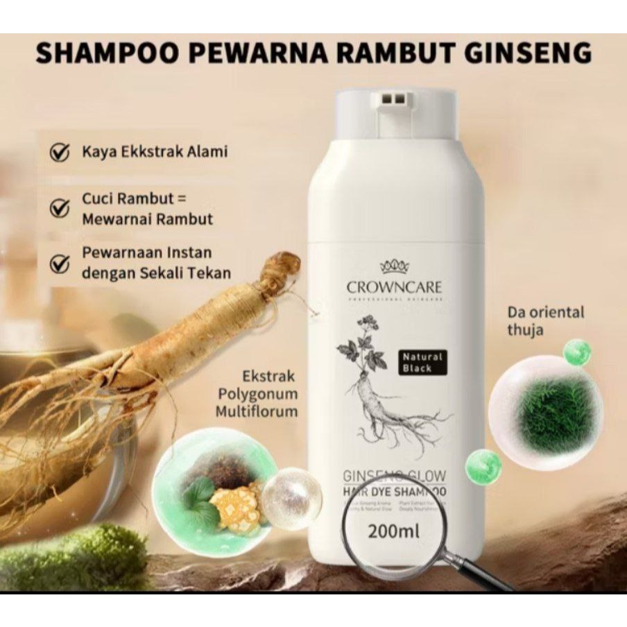 Hair Ginseng Coloring Shampoo / shampo pewarna rambut ekstrak ginseng shampoo uban sampo uban BEST Q