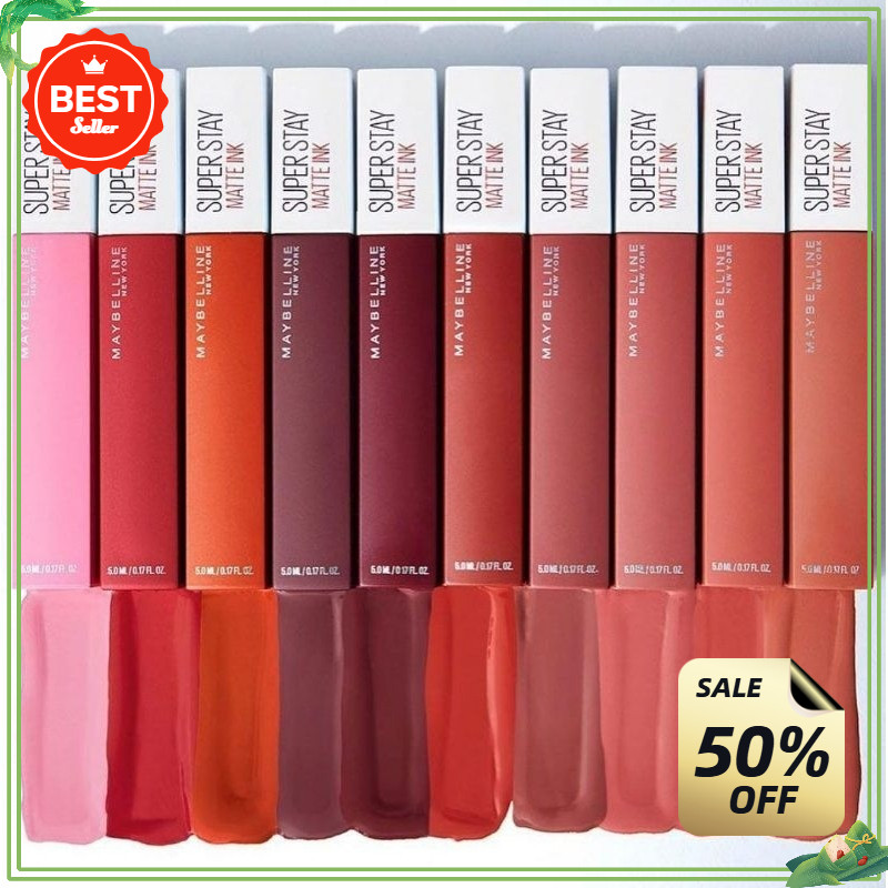 MAYBELLINE SUPER STAY MATTE INK Lipstik Matte Tahan Lama Hingga 16 Jam ori originall lip cream