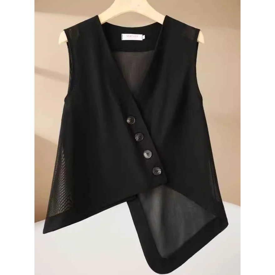 Rompi Rompi Atasan Tipis Longgar Pendek Wanita