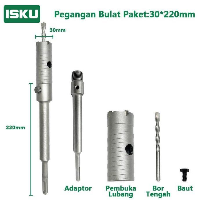 BUILDNEST ISKU Hole Saw Hollow Core Saw 30-90MM Mata Bor Hole Saw Lubang Tembok Beton Pelubang Beton