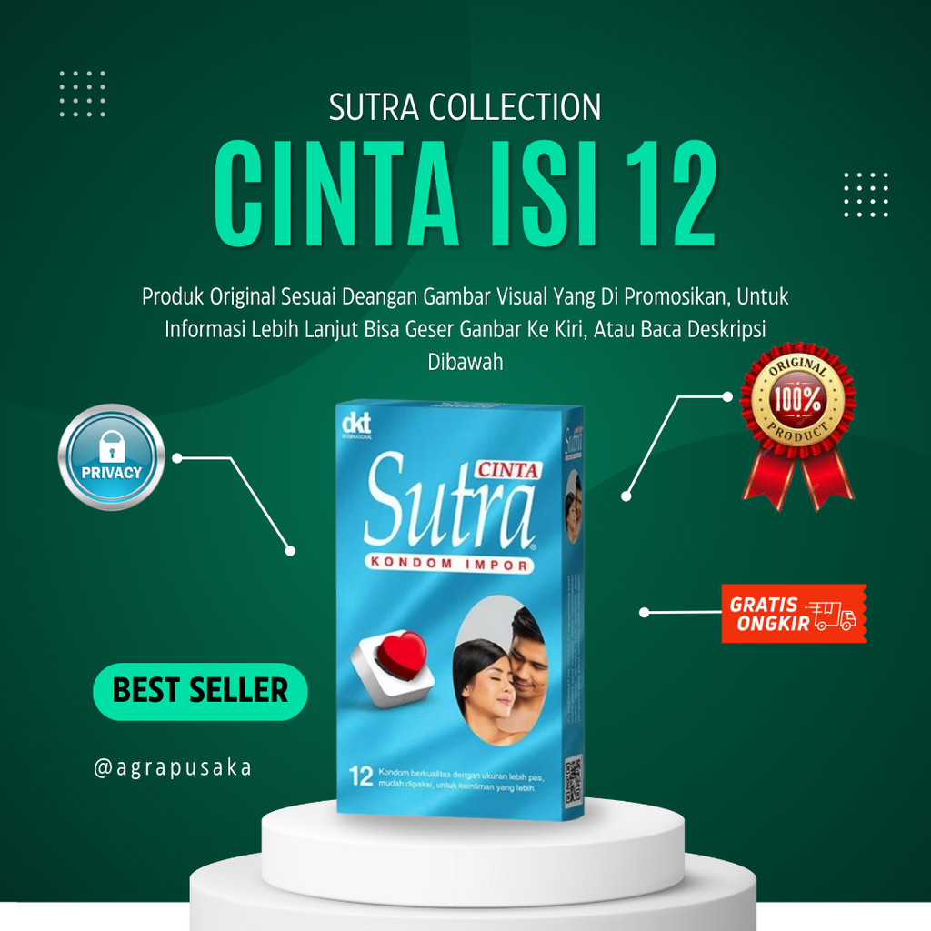 Kondom Sutra Cinta 12Pcs Sutra Kondom Impor Merah Clasic Sutra Biru Gerigi Sutra Hitam OK Sutra Kond