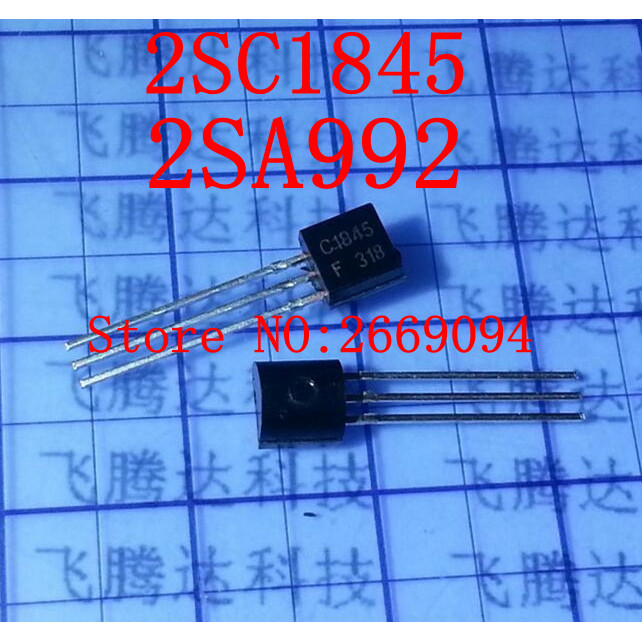 100pcslot Free Shipping  Hifi the tube (2SA992 + 2SC1845) each 50pcs KSC1845 KSA992  A992 C1845 new 