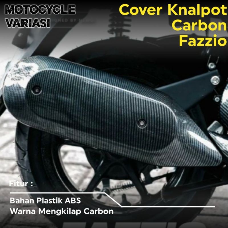 aksesoris motor fazzio  Cover Knalpot Fazzio Carbon Cover Kenalpot Fazzio