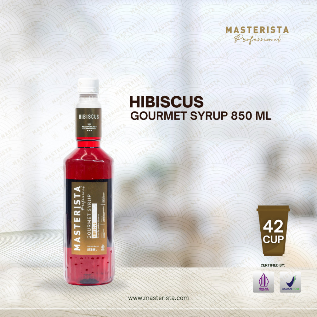 Terlaris Masterista Sirup Rasa Hibiscus 850ml / Sirup Hibiscus / Hibiscus Syrup