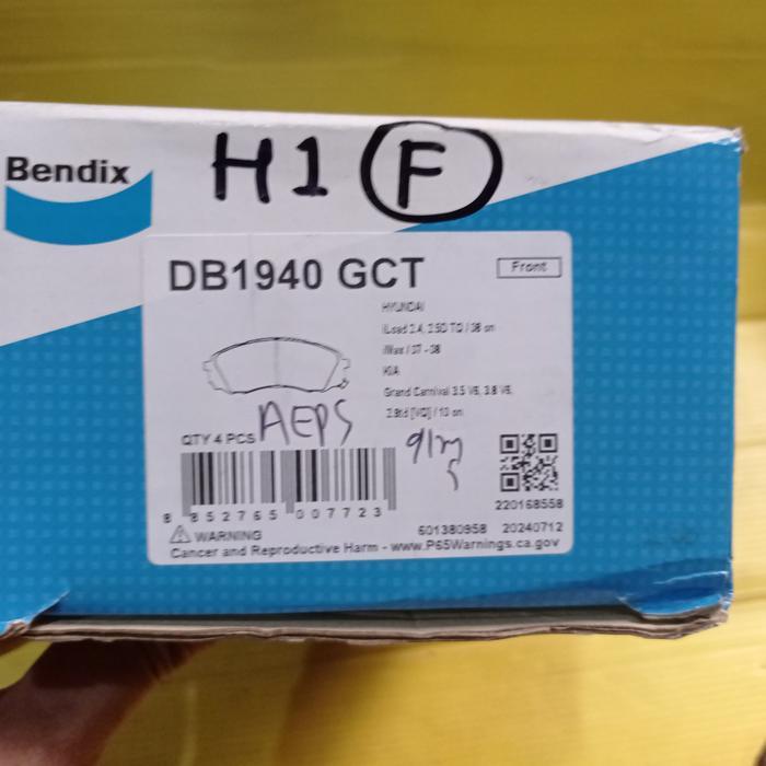 DB  1940 kampas rem hyundai H1 depan merk Bendix top