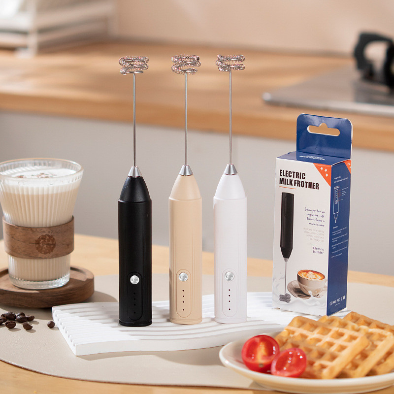 Cross-border Milk Frother USB Rechargeable Small Coffee Milk Frother Household Electric Milk Frother