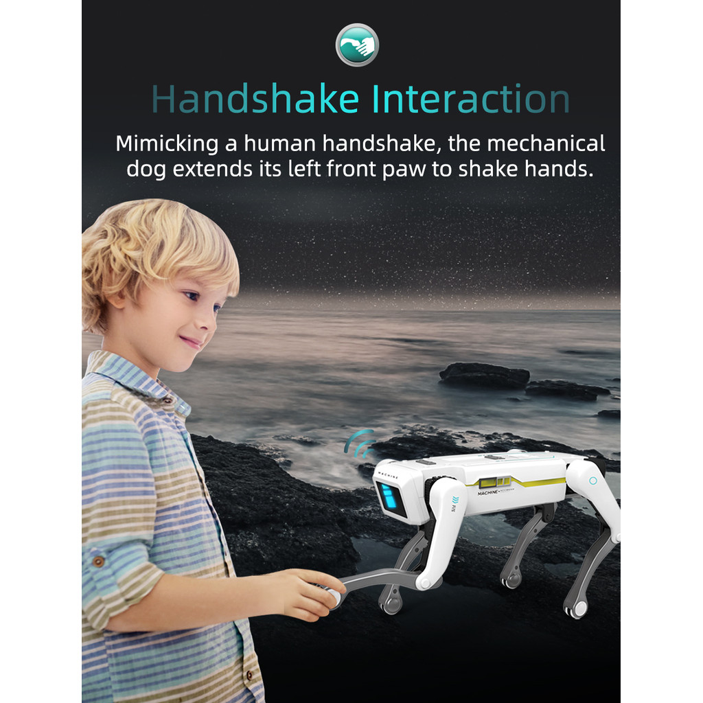 Teeggi Electric RC Intelligent Robot Dog Multifunction RC Mechanical Dog with turret Educational Toy