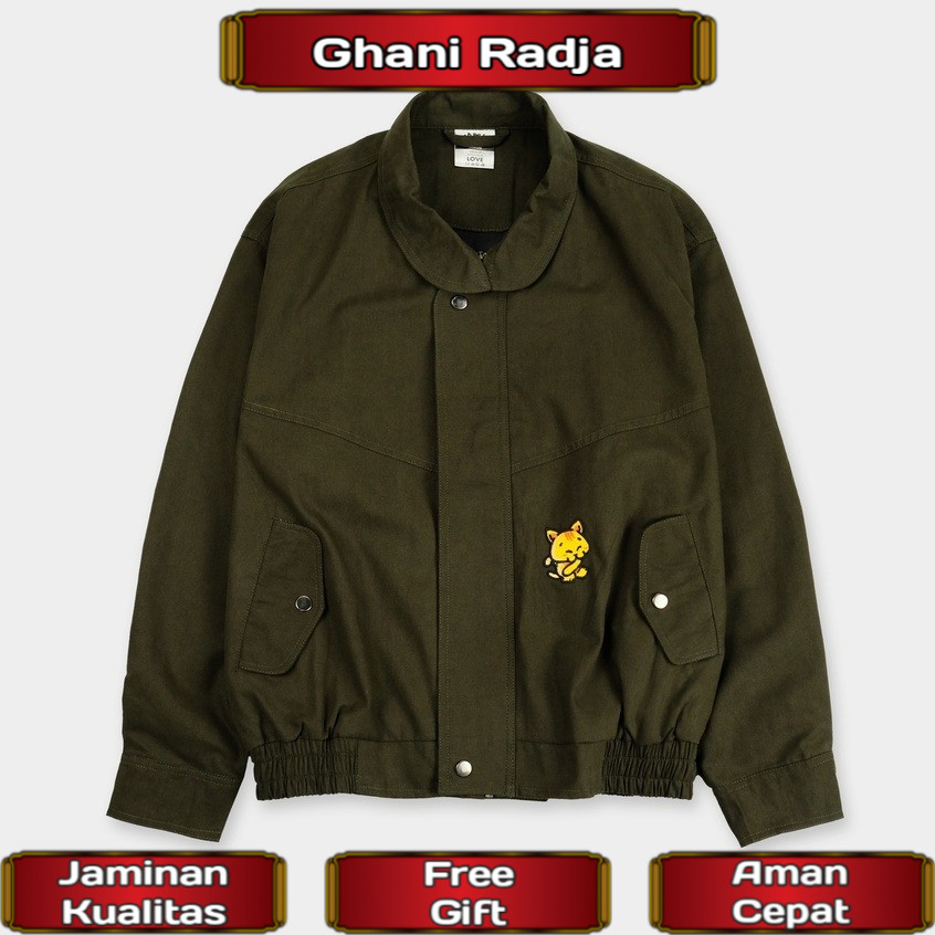 CRSL Chilo Aero Jacket | Green Army | Flight Jacket | Jaket Motor Unisex Pria Wanita | Bomber