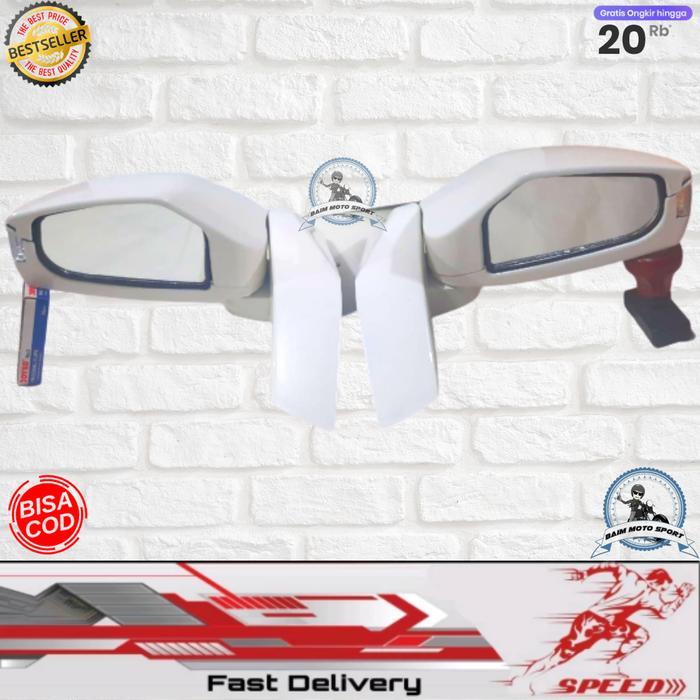 Spion Lipat All New Nmax 2020-2023 Plastic Abs GARANSI Accessories Aksesoris Motorcycle - Putih