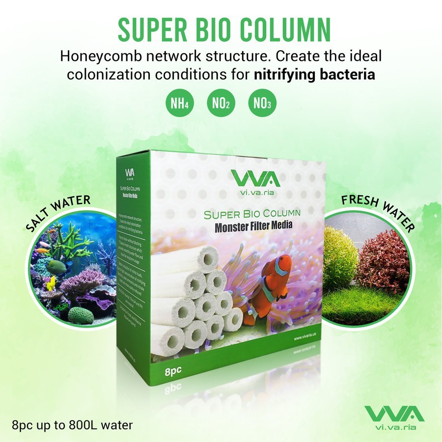 famsjaya Best Seller - Vivaria Super Bio Coloumn/Momogi isi 8pcs (Media Bakteri/Rumah Bakteri Aquari