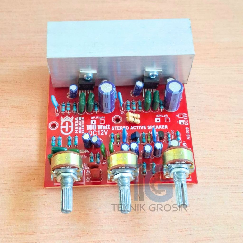 Kit Power Amplifier Stereo TDA2003 100W DC 12V Bass Treble Volume