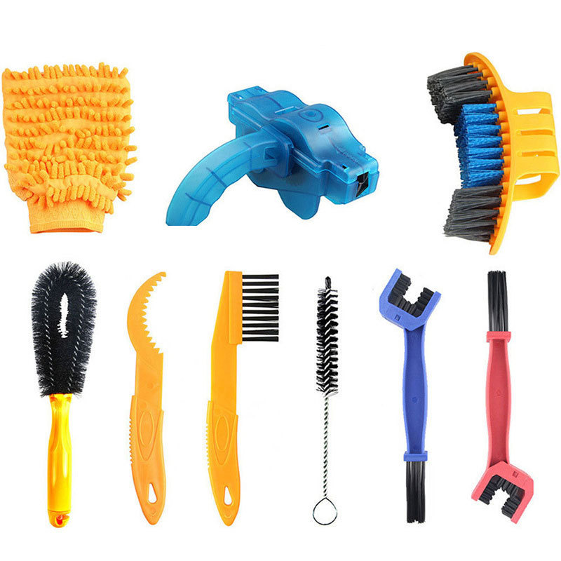 Bicycle Chain Cleaner Set Mountain Bike Road Bike Universal Chain Cleaning Box Large Brush Multiple 