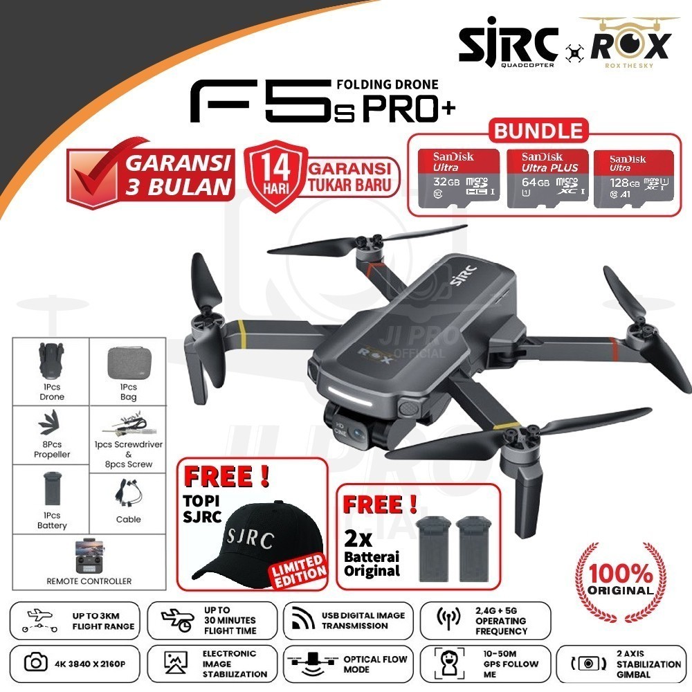 SJRC x ROX F5S Pro+ Plus Drone 3.5KM 4K EIS / SJRC F5S F5 S Pro + Plus
