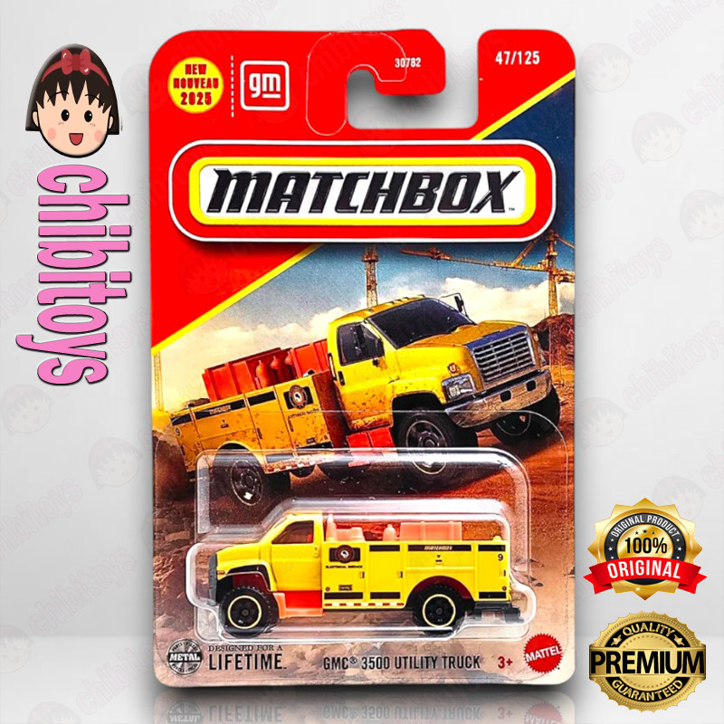 Matchbox GMC 3500 Utility Truck Diecast Truk Konstruksi