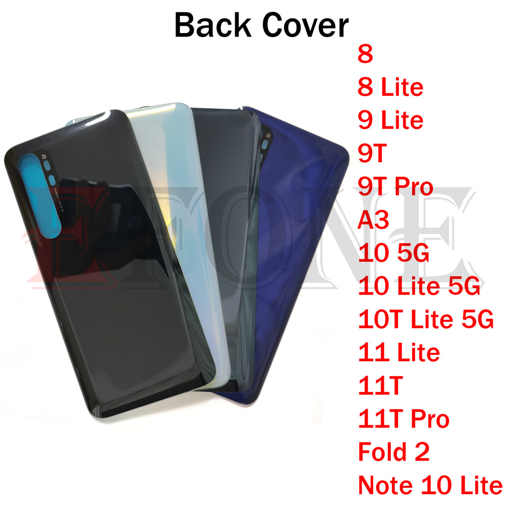 For Xiaomi Mi 8 9 9T 10 10T 11 Lite 11T A3 Mix Fold 2 Note 10 Lite Pro 4G 5G Back Battery Glass Cove