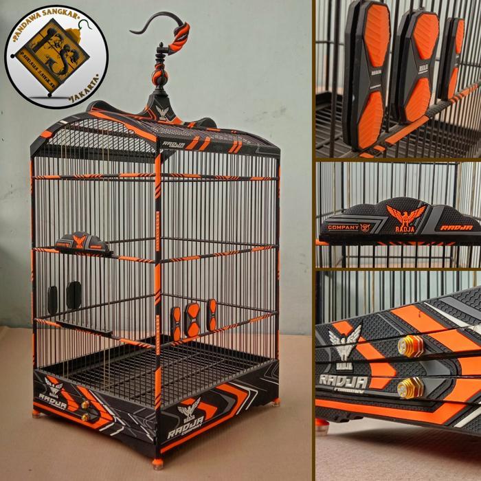 SANGKAR/KANDANG KOTAK RADJA 3D CARBON ORANYE