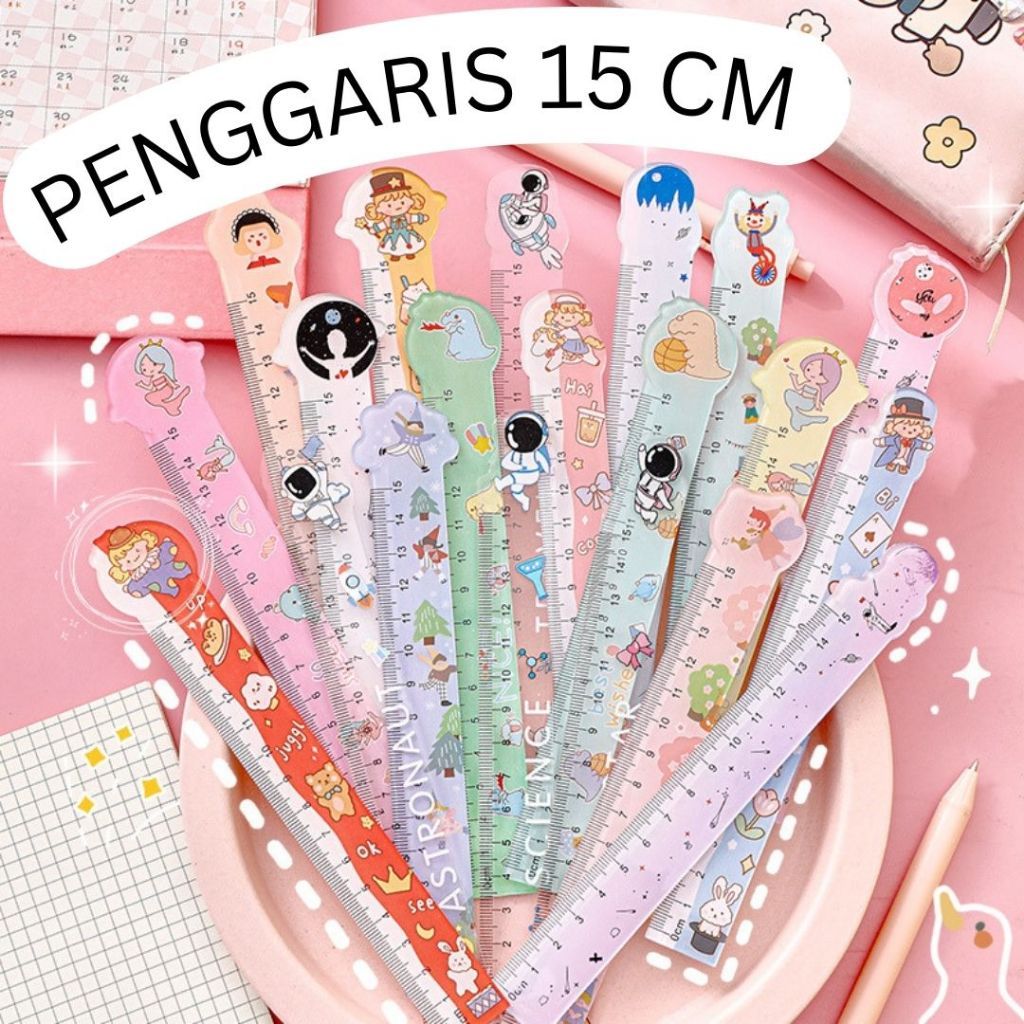 Penggaris Bergambar Lucu Penggaris Unik Penggaris 15cm