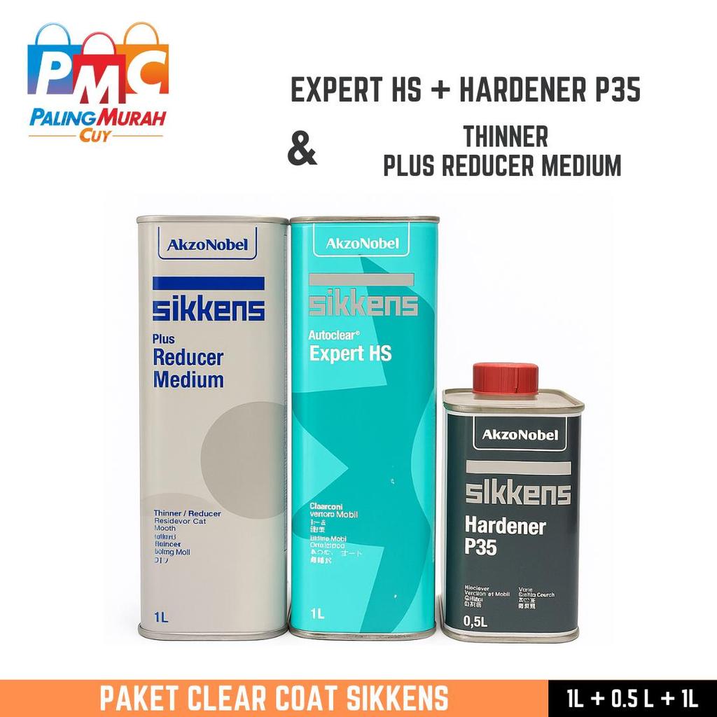 Paket Clear Coat Sikkens Expert HS + Thinner Sikkens Plus Reducer Medium