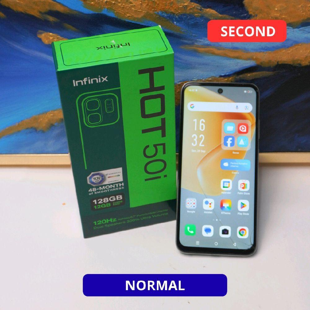 INFINIX HOT 50I 6/128 GB - HP SECOND ORIGINAL SINAR MUTIARA CELL