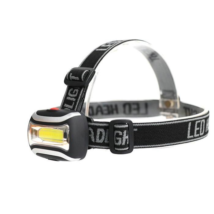 Headlamp Baterai LED Waterproof 3 Mode COB 3 W 3 x AAA Anti Air
