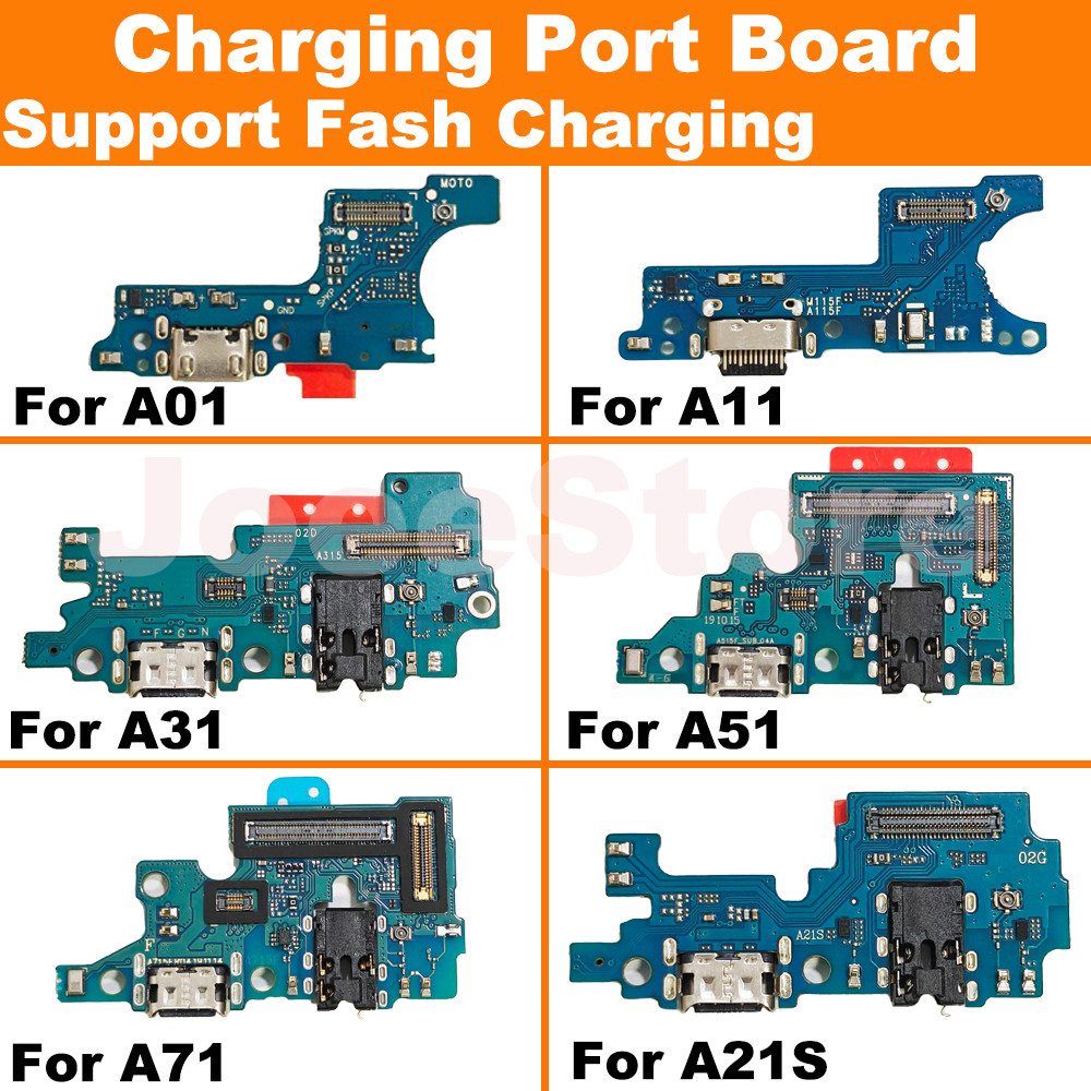 1pcs Charging Port Board For Samsung A71 A51 A31 A11 A01 A21S Microphone Module Fast Charge Connecto