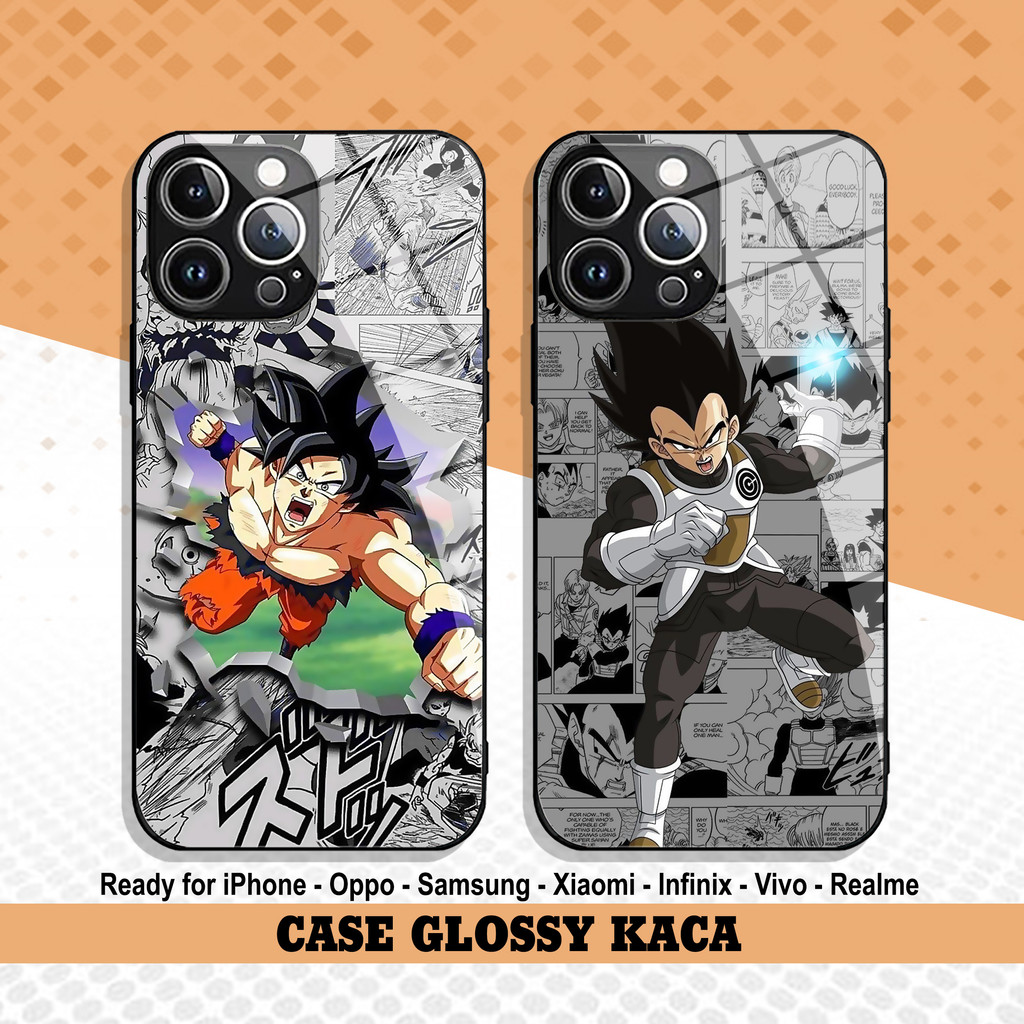 Softcase Kaca Glossy Iphone 11 12 13  14 14Pro 14ProPlus Dragon Ball G124X Case Premium Mengkilap Su