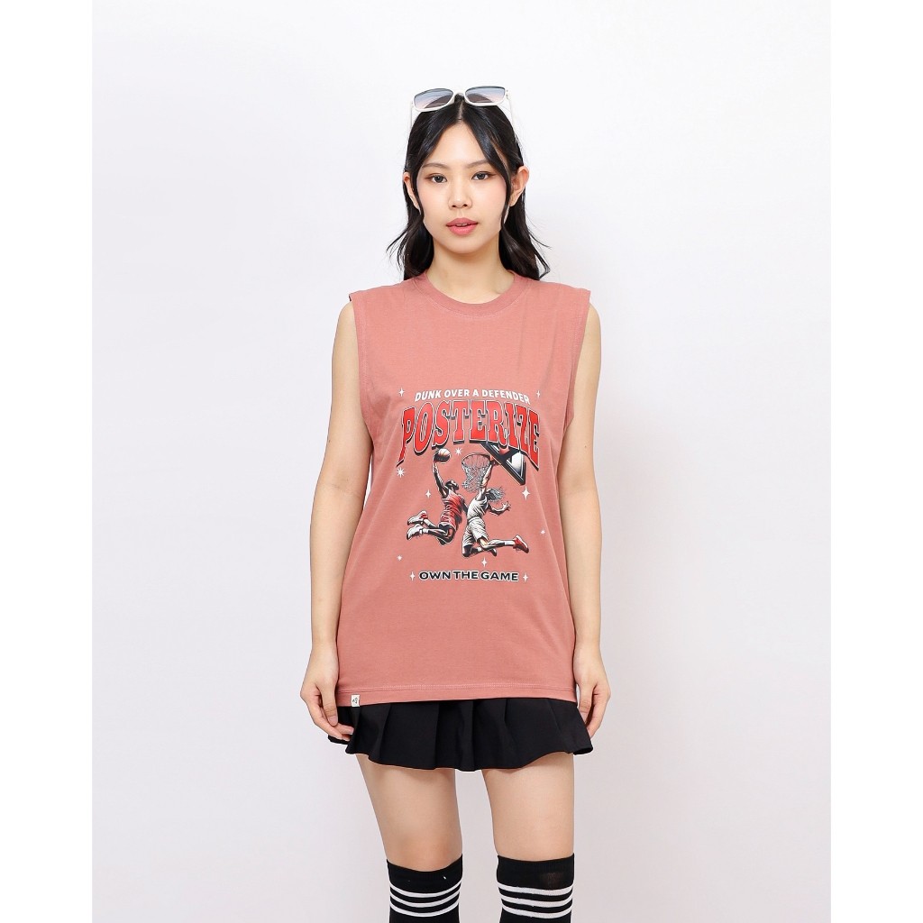 Max Company Tshirt Singlet Dusty Pink Posterize - Kaos Pria Tanpa Lengan Dusty Pink