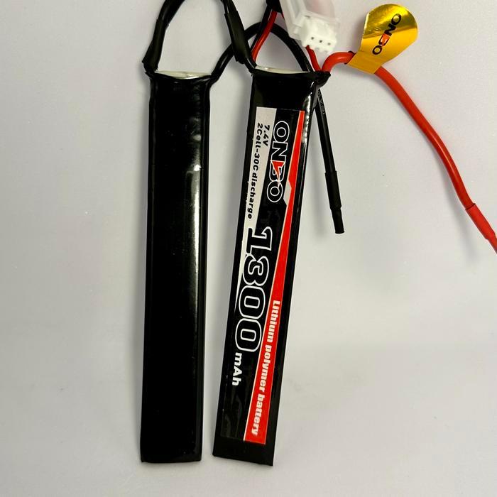 Lipo 2s Sugus 7.4v 1300mAh 30-60c 2 packs Airsoft Onbo Power - Remote, Toy, Control SpartAuto