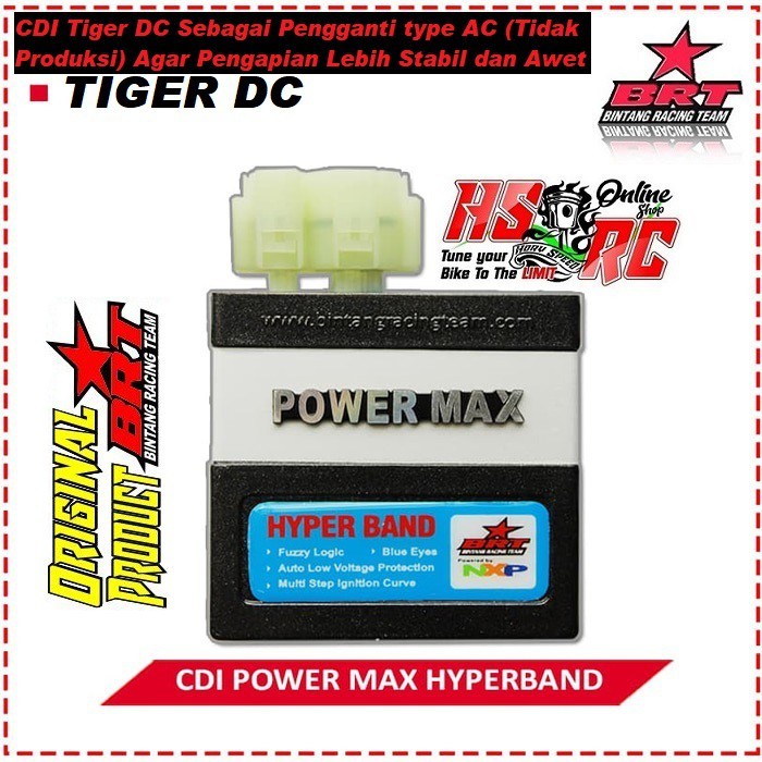 CDI Racing BRT POWER MAX HYPERBAND Honda TIGER DC AC Harian Balap Bore Up Tune Up Drag ENDURO Tiger 
