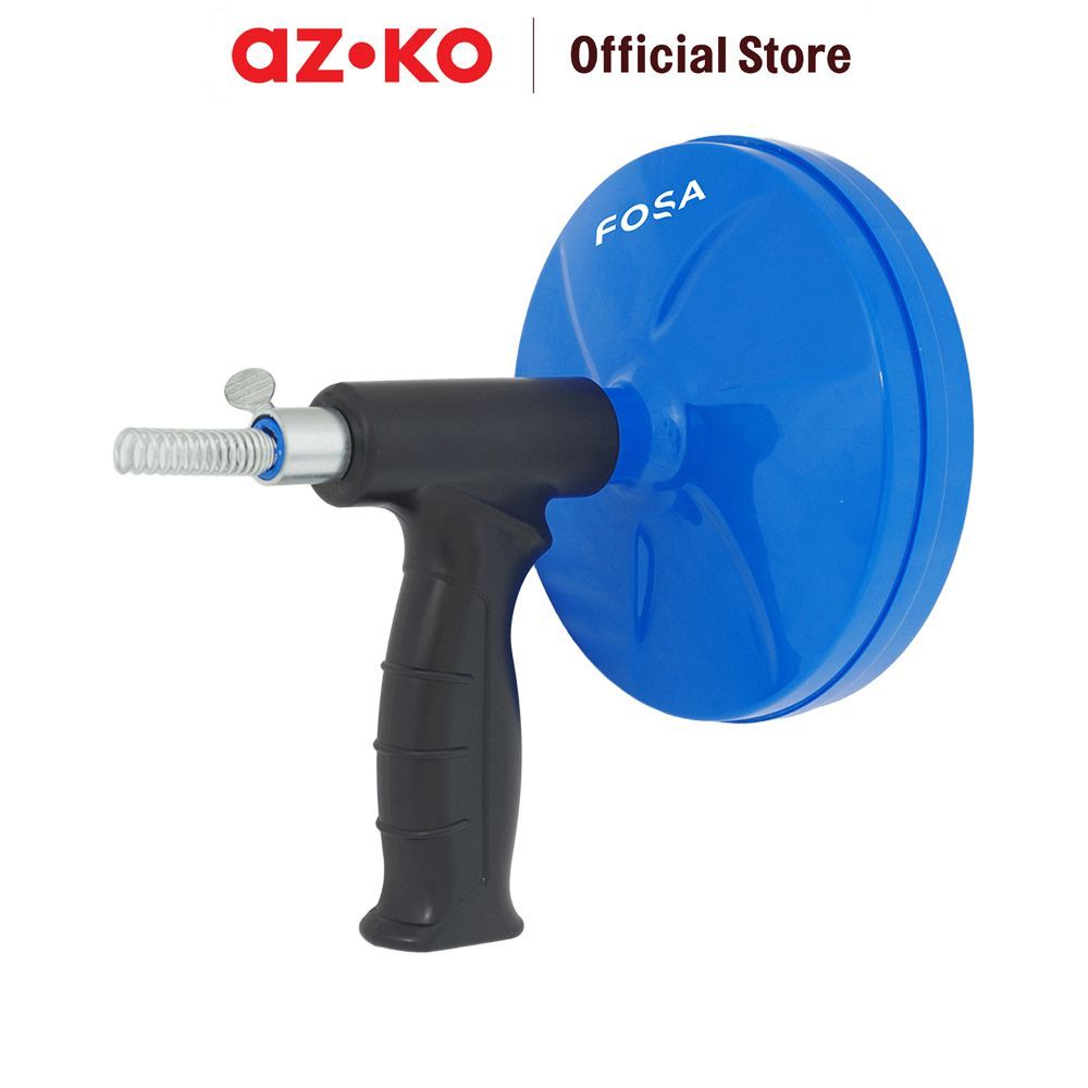 AZKO Fosa 5 mtr Alat Pembersih Pipa Pembuangan - Biru/Silver Kawat Saluran Air Drain Snake Alat Pemb