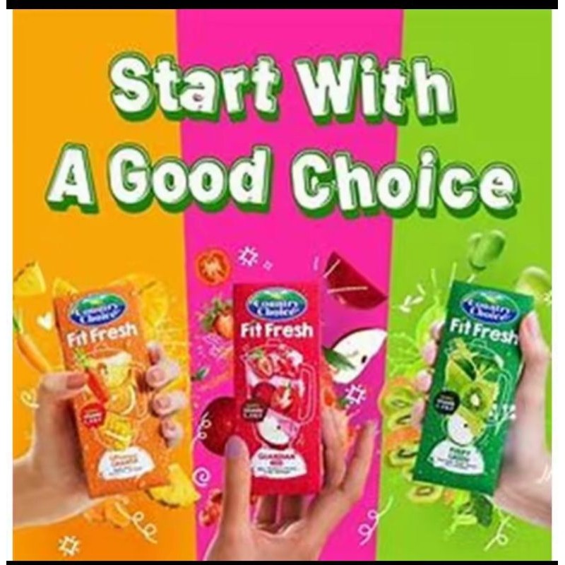 Country Choice Fit & Fresh Juice 250 ml - Karton (Isi 24 Pcs)