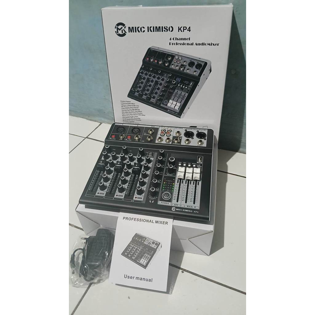 Mixer Audio Profesional 4-Channel MKC KIMISO/ Mixer KP4