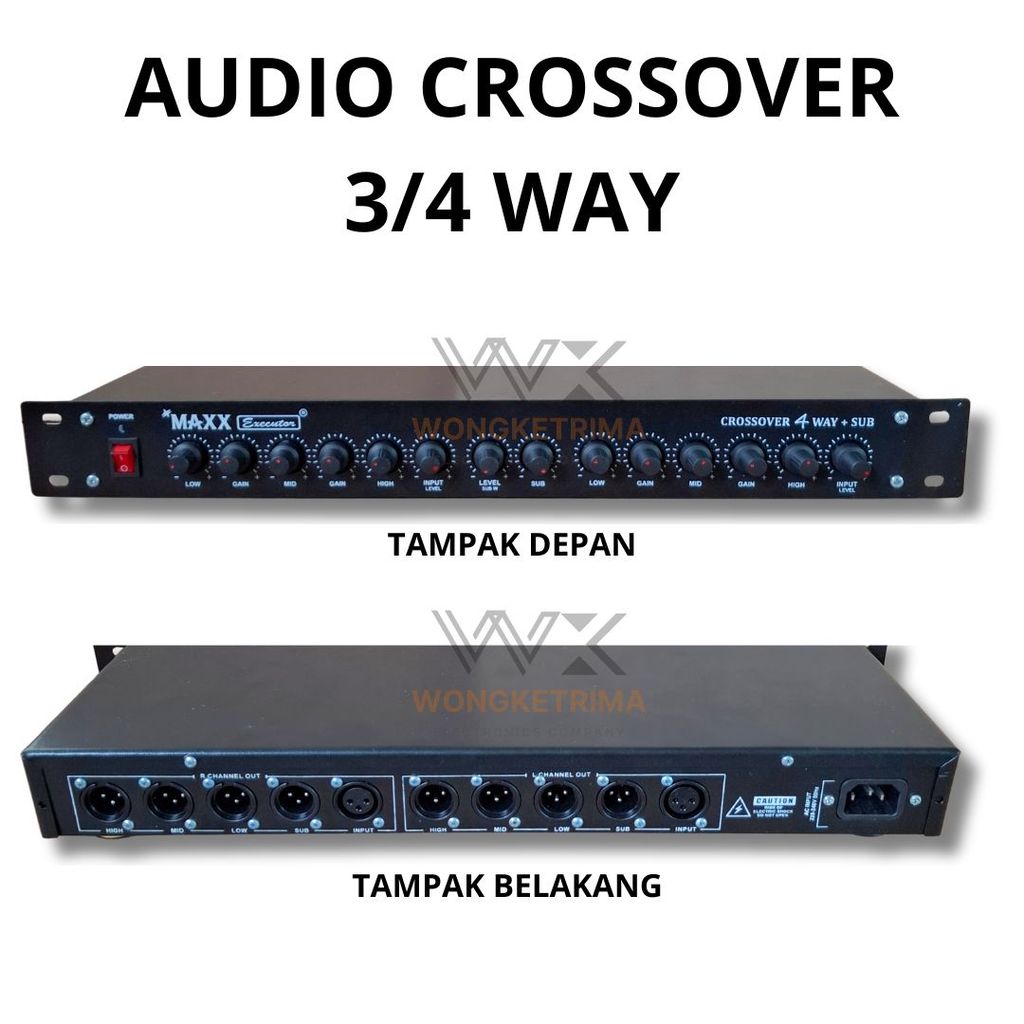 Crossover Aktif 3/4 Way Rakitan Hrs Siap Pakai Output High Mid Low Sub