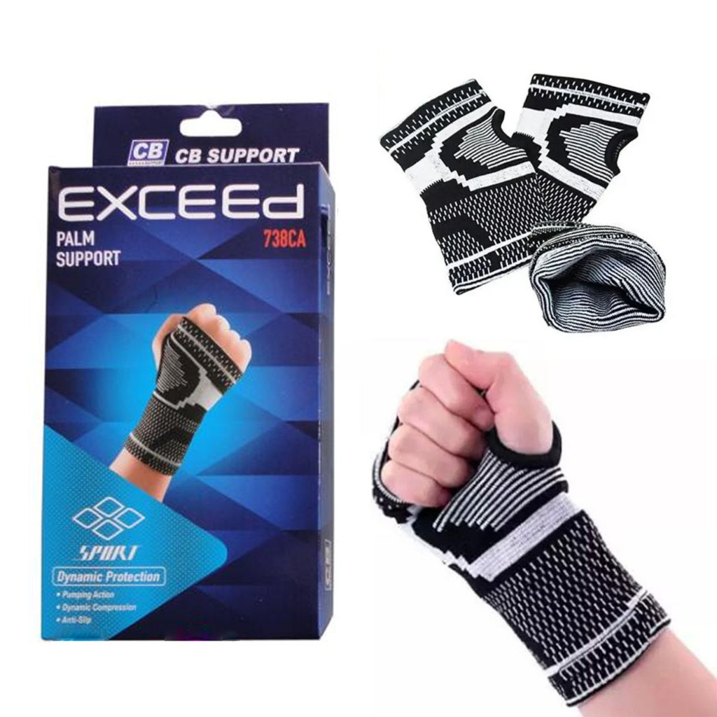 EXCEED 738CA Palm Support Deker Pelindung Telapak Tangan Sarung Tangan Fitness Badminton Gym Hand Su