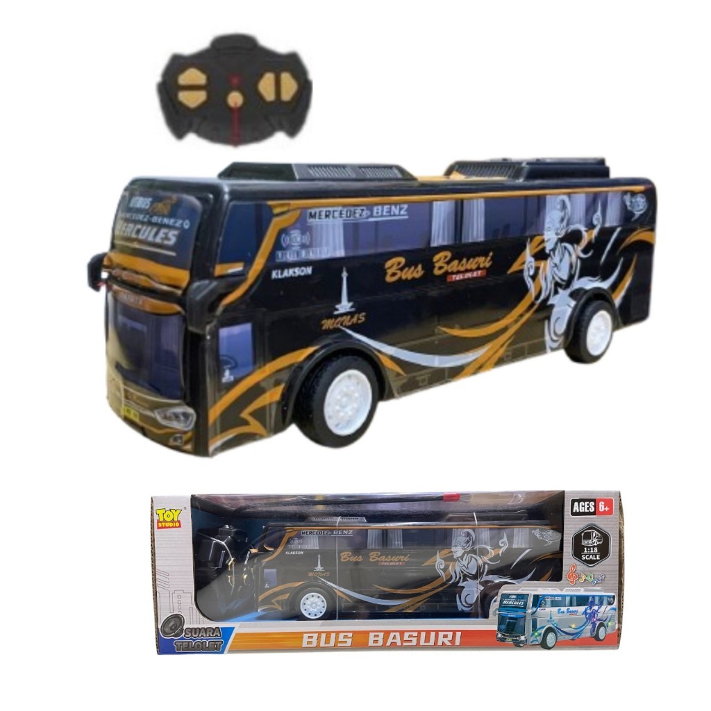 Mainan Anak RC BUS BASURI TELOLET 6176D Remote Control Basuri RC Bus Telolet Suara Telolet Mainan