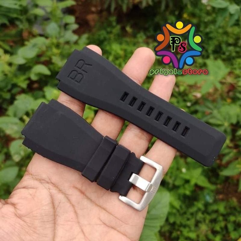 Tali Strap Karet Rubber Silicone For Jam Tangan Bell&Ross Bell Ross Tali Jam BR