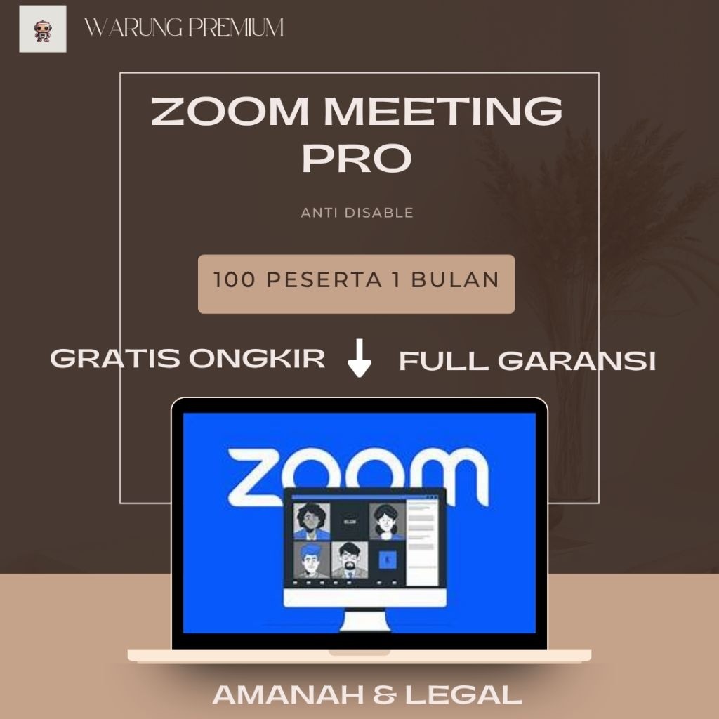 [Zoomku]Premium Bulanan | 100 300 500 Peserta | Full Garansi