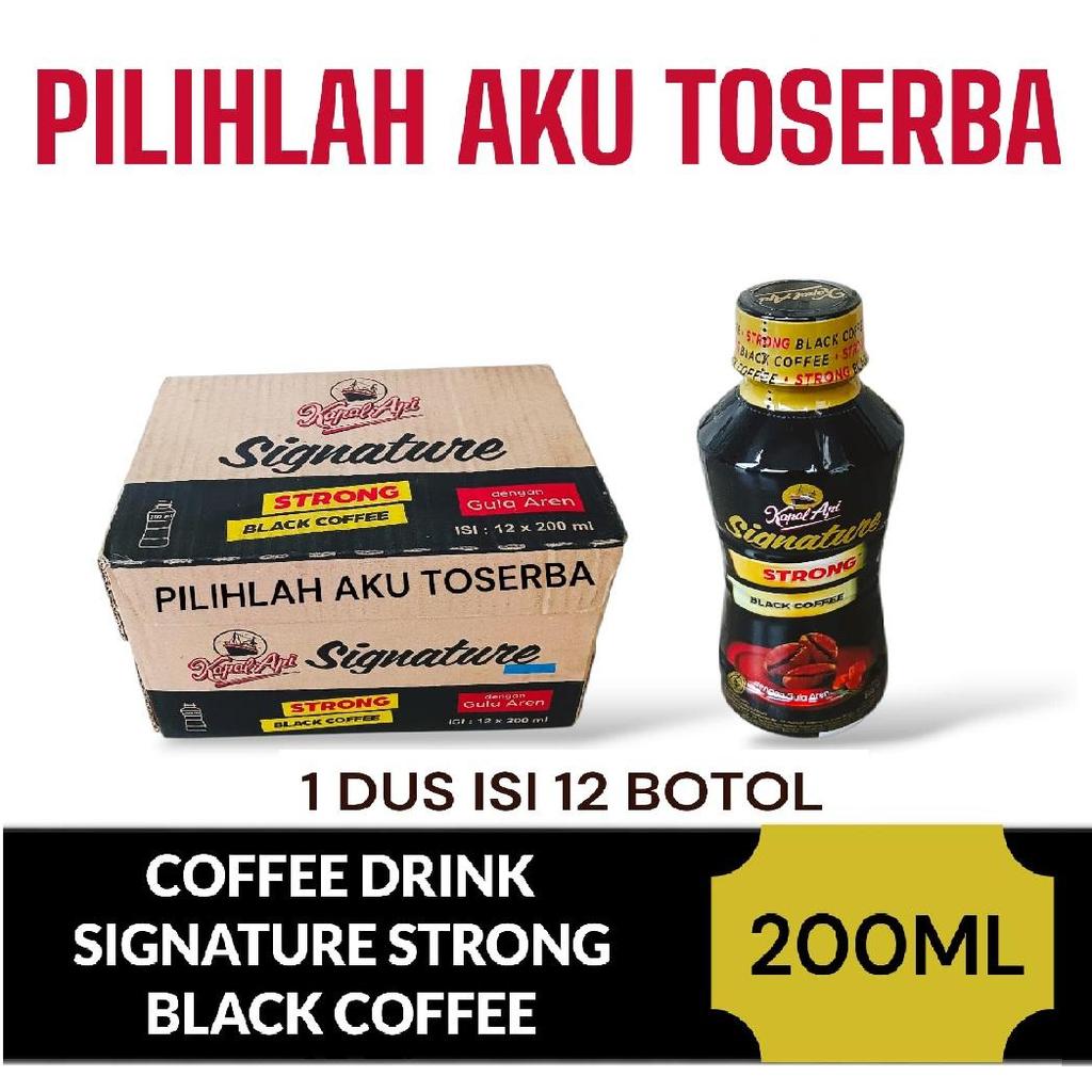 Kopi Kapal Api ( Coffee Drink ) Signature Strong Black  Kemasan Botol- ( HARGA 1 DUS )