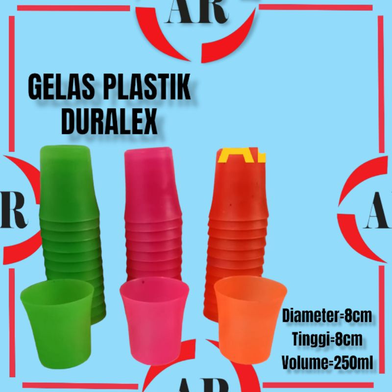 HARGA DUS ( 72 Lusin ) / GROSIR GELAS KECIL PLASTIK ( HARGA 1 DUS ) DURALEK