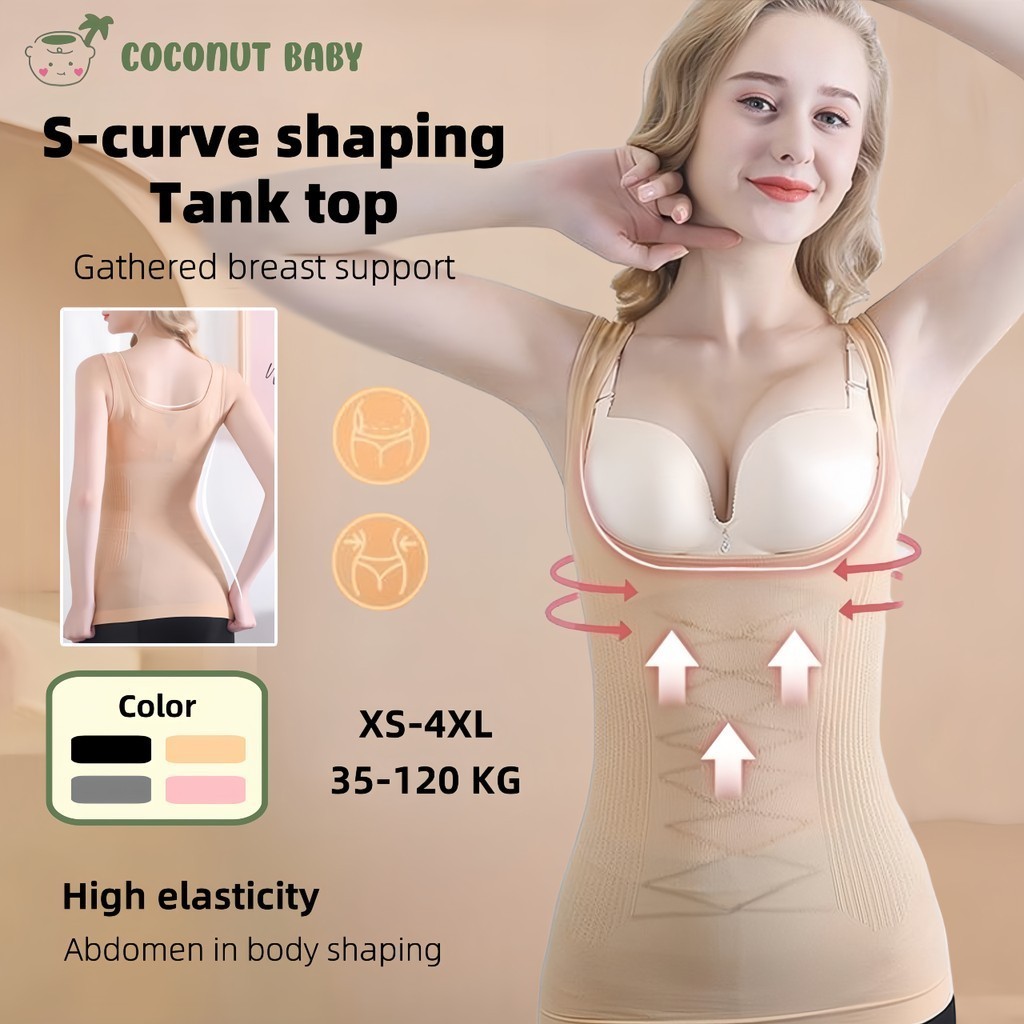 ANGEL MOMMY Korset Longtorso Dalaman Kebaya Korset Pelangsing Seamless Tanktop Bra Korset Pengecil M