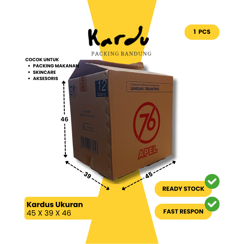 Kardus Bekas Djarum 76 Apel | Kardus Packing Barang | Harga Murah Per Pcs | Kondisi Layak Pakai