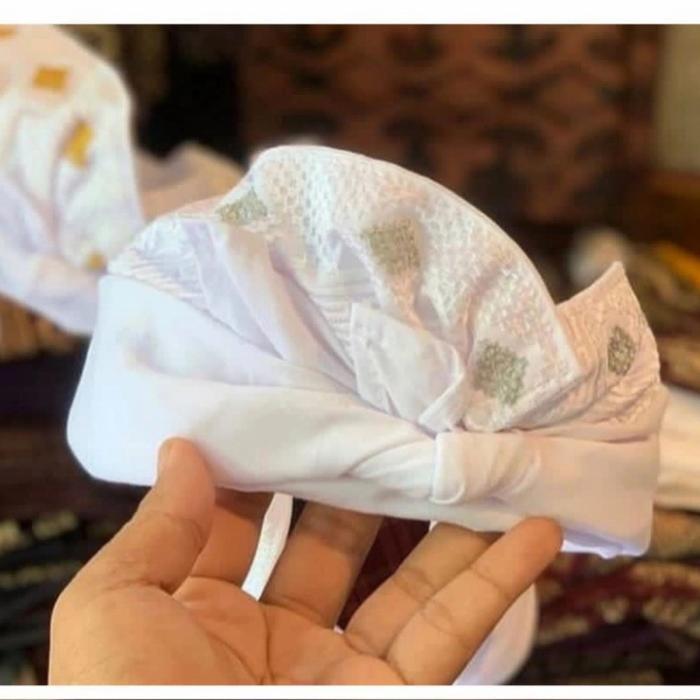 udeng bordir jadi,udeng bordir - silver, 57